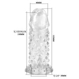 13,5 cm Klitoral Uyarıcılı Tırtıklı Penis Kılıfı - B1117 13,5 cm Klitoral Uyarıcılı Tırtıklı Penis Kılıfı - B1117