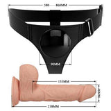 21,8 cm Belden Bağlamalı İçi Dolu Strapon Penis - BDM1272 21,8 cm Belden Bau011flamalu0131 u0130çi Dolu Strapon Penis - BDM1272