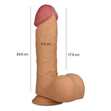 24,5 cm Ger&ccedil;ek&ccedil;i Kalu0131n Dildo Penis - King Sized - LV2206
