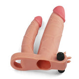 2,5 cm Uzatmalı Çiftli İçi Boş Titreşimli 18 cm Çatal Dildo Penis Kılıfı - LV314100 2,5 cm Uzatmalı Çiftli İçi Boş Titreşimli 18 cm Çatal Dildo Penis Kılıfı - LV314100