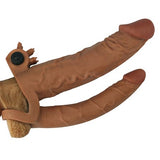 5 cm Uzatmalı Çiftli İçi Boş Titreşimli 19 cm Çatal Dildo Melez Penis Kılıfı - LV314101 5 cm Uzatmalı Çiftli İçi Boş Titreşimli 19 cm Çatal Dildo Melez Penis Kılıfı - LV314101