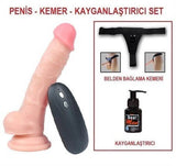 17 cm Belden Bağlamalı Titreşimli Realistik Dildo Penis Set - U6088B 17 cm Belden Bağlamalı Titreşimli Realistik Dildo Penis Set - U6088B