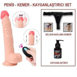 23 cm Belden Bağlamalı Titreşimli Realistik Dildo Penis Set - BDM10022VB 23 cm Belden Bağlamalı Titreşimli Realistik Dildo Penis Set - BDM10022VB