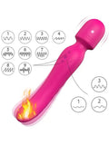 Çift Taraflı Isıtmalı Masaj Wand Vibratör 23 cm - S197 Çift Taraflı Isıtmalı Masaj Wand Vibratör 23 cm - S197