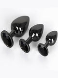 NOXXX Siyah Alüminyum Anal Plug 3'lü Set - NN08 NOXXX Siyah Alüminyum Anal Plug 3'lü Set - NN08