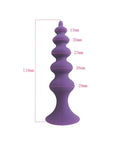 Censan Vantuzlu Boğumlu Silikon Anal Plug Mor - C-7383 Censan Vantuzlu Boğumlu Silikon Anal Plug Mor - C-7383