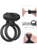 Çift Halkalı Klitoris Uyarıcılı Titreşimli Penis Halkası - S245 Çift Halkalı Klitoris Uyarıcılı Titreşimli Penis Halkası - S245