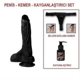 20,5 cm Belden Bağlamalı Realistik Dildo Zenci Penis Set - BDM10030B 20,5 cm Belden Bağlamalı Realistik Dildo Zenci Penis Set - BDM10030B