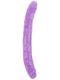 Hi-Rubber Şeffaf Jel Çift Taraflı Dildo - 32.5cm Mor - C-CH7307 Hi-Rubber Şeffaf Jel Çift Taraflı Dildo - 32.5cm Mor - C-CH7307