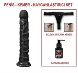 24 cm Belden Bağlamalı Realistik Testissiz Zenci Dildo Penis Set - U6105B 24 cm Belden Bağlamalı Realistik Testissiz Zenci Dildo Penis Set - U6105B
