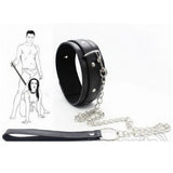 Fetiş Deri Fantezi Zincirli Boyun Tasması - BDMF022 Fetiş Deri Fantezi Zincirli Boyun Tasması - BDMF022