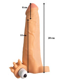 Gerçekçi Penis Kılıfı Et Dokusunda Titreşimli Testis Geçmeli 20 cm - A-AMSZ1 Gerçekçi Penis Kılıfı Et Dokusunda Titreşimli Testis Geçmeli 20 cm - A-AMSZ1