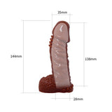 14,4 cm Klitoral Uyarıcılı Tırtıklı Damarlı Penis Kılıfı - 1609 14,4 cm Klitoral Uyarıcılı Tırtıklı Damarlı Penis Kılıfı - 1609