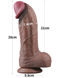 11'' Dual Layered Silicone Cock XXL 28 cm - LV411062 11'' Dual Layered Silicone Cock XXL 28 cm - LV411062