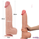 Lovetoy 36 Cm Çift Katmanlı Kayar Derili Dildo - FA-317054 Lovetoy 36 Cm Çift Katmanlı Kayar Derili Dildo - FA-317054