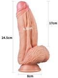 Çift Katmanlı Platinyum Silikon Monster Dildo 25 cm Ten - LV411024 Çift Katmanlı Platinyum Silikon Monster Dildo 25 cm Ten - LV411024
