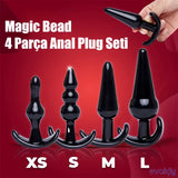 Magic Bead 4 Parça Anal Plug Seti - FA-431-1 Magic Bead 4 Parça Anal Plug Seti - FA-431-1
