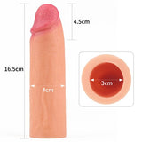 Nature Extender 4.5 cm Dolgulu Premium Ten Rengi Silikon Penis Kılıfı - LV4211F Nature Extender 4.5 cm Dolgulu Premium Ten Rengi Silikon Penis Kılıfı - LV4211F