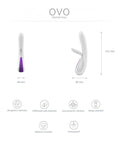 Ovo K5 Rabbit Lüks Vibratör White/Violet - 3000010231 Ovo K5 Rabbit Lüks Vibratör White/Violet - 3000010231