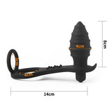 Penis Halkalı Titreşimli Anal Penetratör Plug Masturbatör - LV2652 Penis Halkalı Titreşimli Anal Penetratör Plug Masturbatör - LV2652