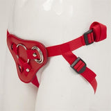 Protez Penis Metal 3 Halkalı Kırmızı Deri Kemer - K007 Protez Penis Metal 3 Halkalı Kırmızı Deri Kemer - K007