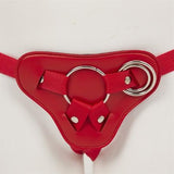 Protez Penis Metal 3 Halkalı Kırmızı Deri Kemer - K007 Protez Penis Metal 3 Halkalı Kırmızı Deri Kemer - K007