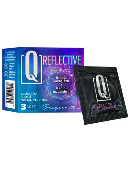 Q REFLECTIVE Prezervatif Özel Kremli 3'lü Paket - LQ1504