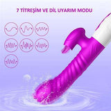 USB Şarjlı 7 Dil ve Titreşim Uyarım Fonksiyonlu Isıtmalı Teknolojik Vibratör - BDM1534 USB Şarjlı 7 Dil ve Titreşim Uyarım Fonksiyonlu Isıtmalı Teknolojik Vibratör - BDM1534