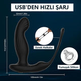 Uzaktan Kumandalı Isıtmalı Penis Halkası USB Şarjlı Titreşimli Anal Plug - BDM1584 Uzaktan Kumandalı Isıtmalı Penis Halkası USB Şarjlı Titreşimli Anal Plug - BDM1584