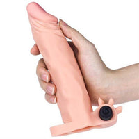 %15 İndirim – 5 cm Uzatmalı Realistik Titreşimli Penis Kılıfı X-TENDER - CA-LV1063F