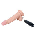 17 cm Belden Bağlamalı Titreşimli Realistik Dildo Penis Set - U6030B