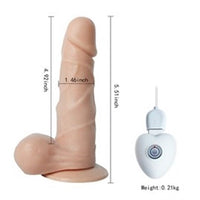 14,5 cm Belden Bağlamalı Titreşimli Realistik Dildo Penis Set - U6137B