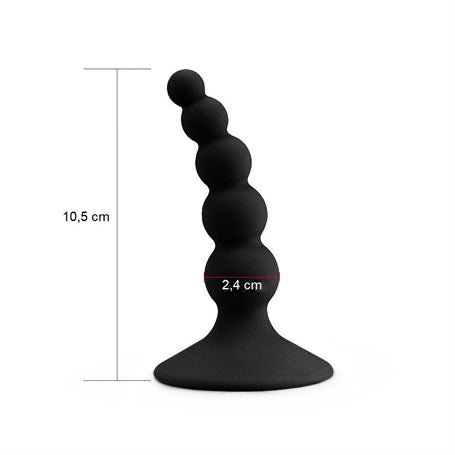 10,4 cm Vantuzlu Boğumlu Anal Plug - 1023