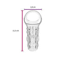 11,5 cm Silikon Şeffaf Tırtıklı Penis Kılıfı - BDM9452