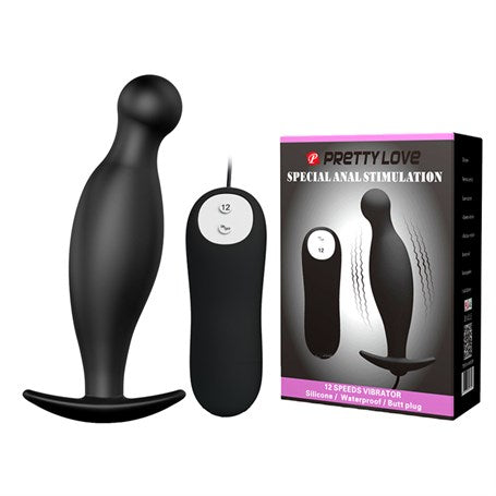 12 Fonksiyon Kumandalı 11,7 cm Titreşimli Anal Plug - B1261