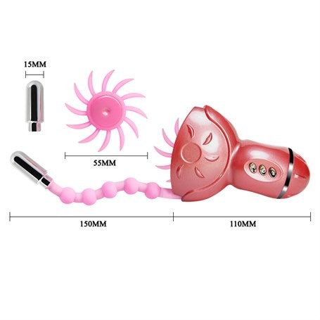 12 Anal Titreşim ve 6 Vajinal Dil Uyarım Fonksiyonlu Teknolojik Vibratör - BDM4100