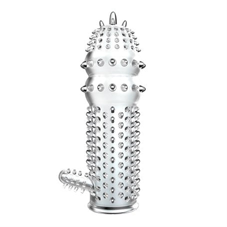 %25 İndirim – 12,8 cm Klitoris Uyarıcılı Tırtıklı Penis Kılıfı - CA-B1001