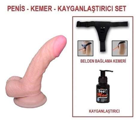 13 cm Belden Bau011flamalu0131 Realistik Dildo Penis Set - U6012B