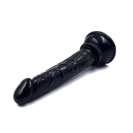 13 cm Belden Bağlamalı Testissiz Vantuzlu Realistik Zenci Penis Anal Vajinal Dildo - PX081SB