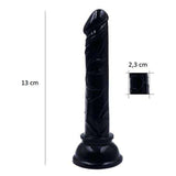 13 cm Belden Bau011flamalu0131 Testissiz Vantuzlu Realistik Zenci Penis Anal Vajinal Dildo - PX081SB