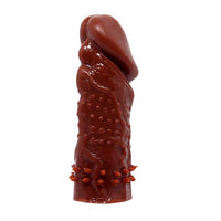 13 cm Klitoral Uyarıcılı Tırtıklı Penis Kılıfı - B1250