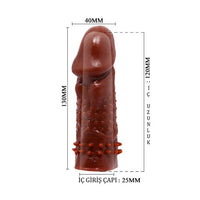 13 cm Klitoral Uyarıcılı Tırtıklı Penis Kılıfı - B1250