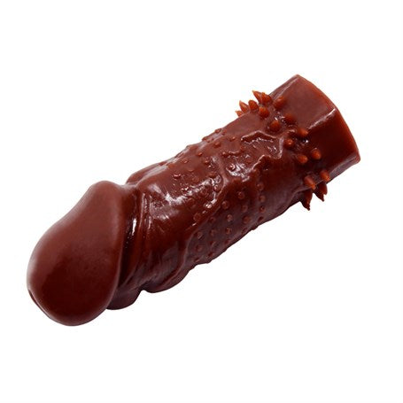 13 cm Klitoral Uyarıcılı Tırtıklı Penis Kılıfı - B1250