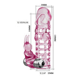 13 cm Klitoris Uyarıcılı Titreşimli Penis Kılıfı - B1251