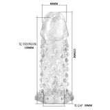 13,5 cm Klitoral Uyarıcılı Tırtıklı Penis Kılıfı - B1117