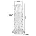 13,5 cm Klitoral Uyarıcılı Titreşimli Şeffaf Penis Kılıfı - B1118