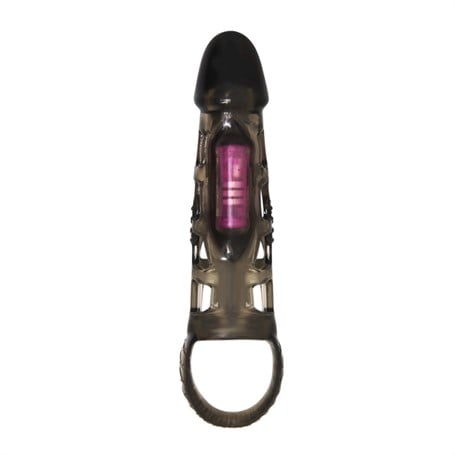14 cm Titreşimli Şeffaf Penis Kılıfı - B1187