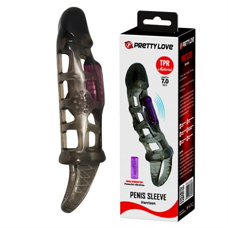 14 cm Titreşimli Şeffaf Penis Kılıfı - B1187