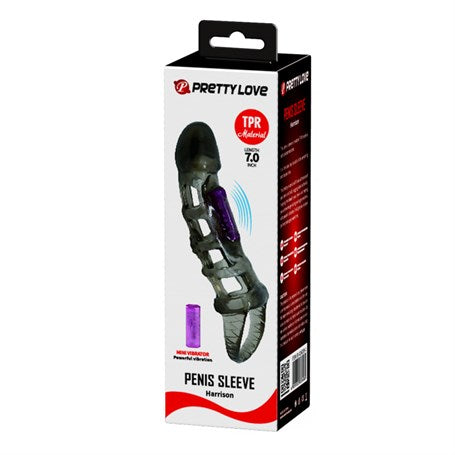 14 cm Titreşimli Şeffaf Penis Kılıfı - B1187