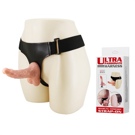 15 cm Belden Bağlamalı İçi Dolu Strapon Penis - BDM22007